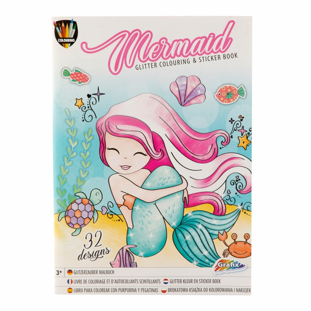 Moxy Книжка за оцветяване Русалка, със стикери, 32 дизайнана ниска цена с бърза доставка - BestPC.BG