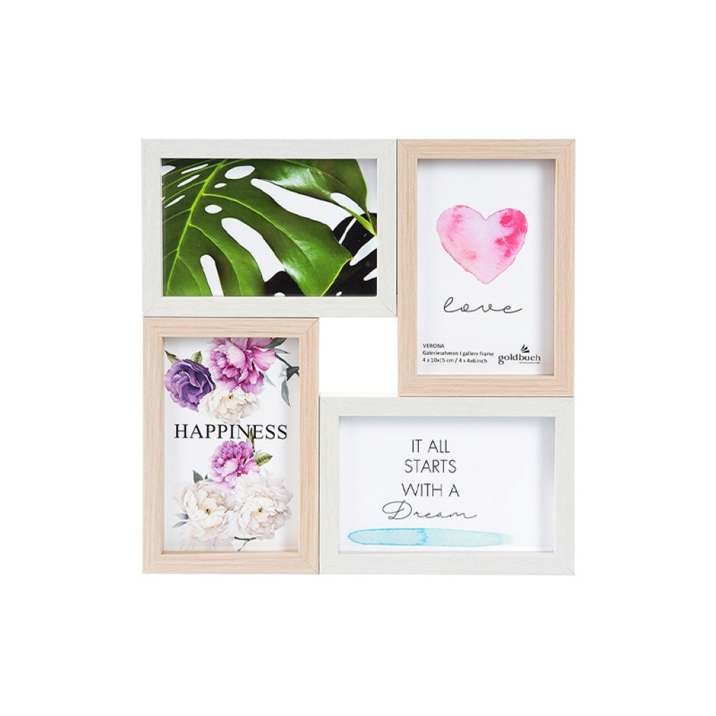 Аксесоар за фотоапарат Goldbuch Рамка Verona, за 4 снимки, MDF, 10 х 15 cm, бялана ниска цена с бърза доставка - BestPC.BG