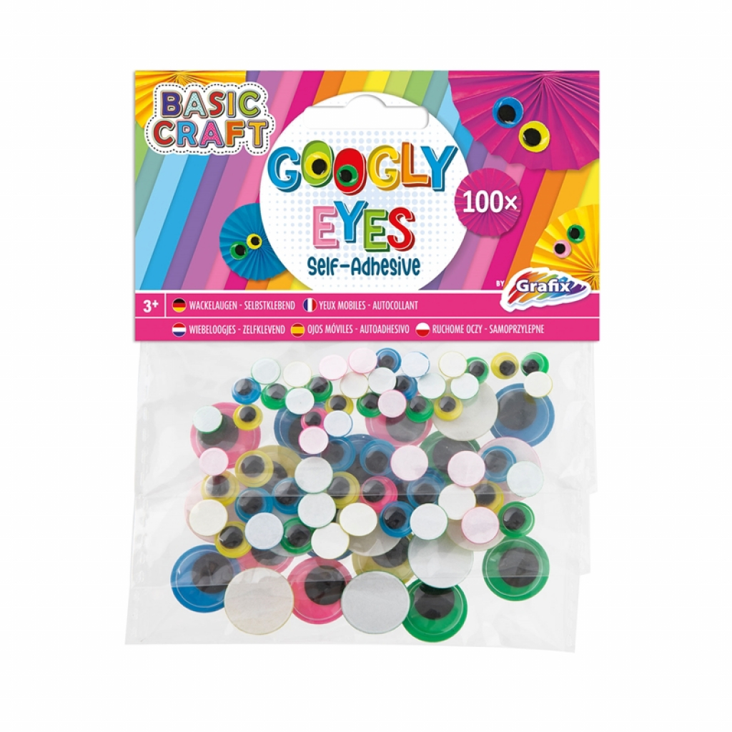 Moxy Мърдащи очички, самозалепващи се, 3 размера, цветни, 100 брояна ниска цена с бърза доставка - BestPC.BG