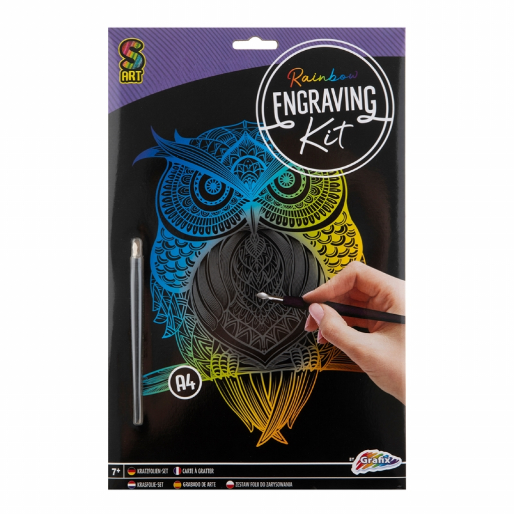 Moxy Комплект за издраскване Бухал, А4, цветенна ниска цена с бърза доставка - BestPC.BG