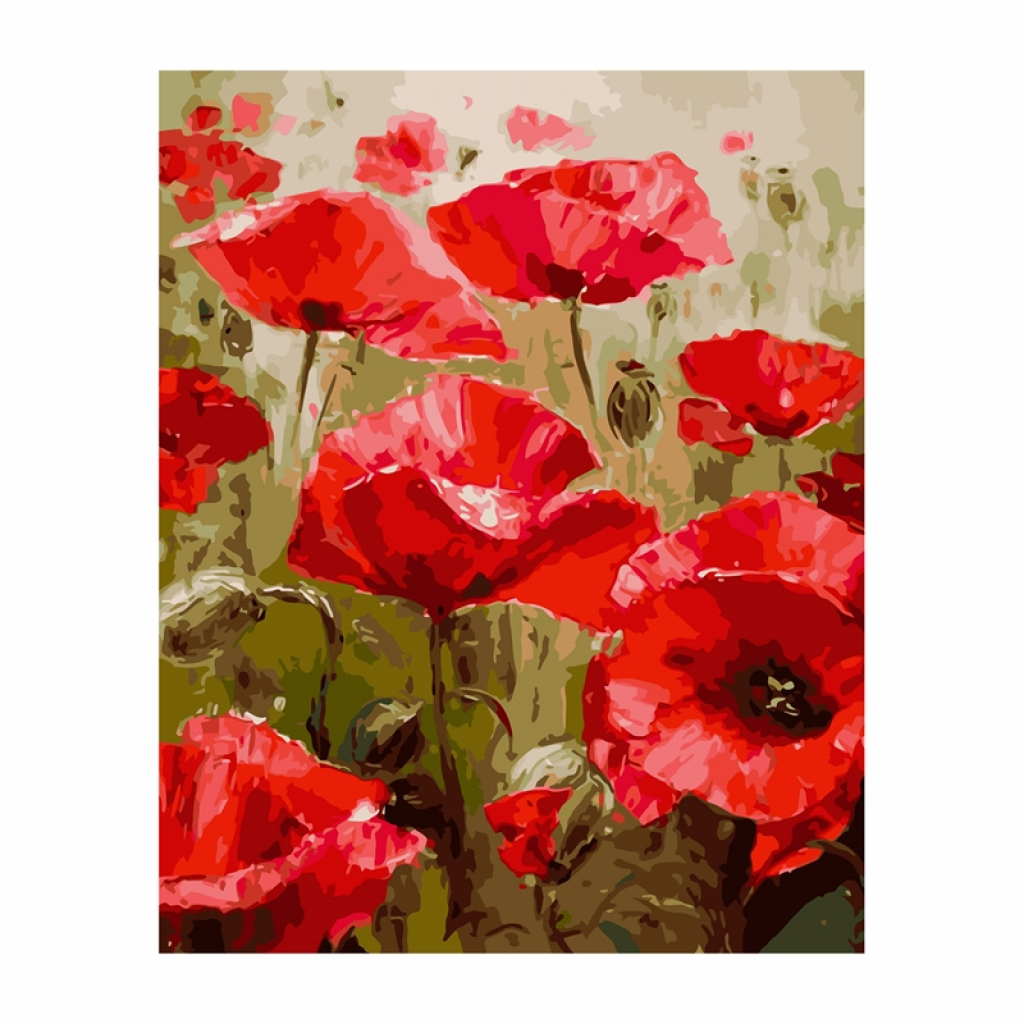 Foska Комплект рисуване по номера Макове, 40 x 50 cmна ниска цена с бърза доставка - BestPC.BG