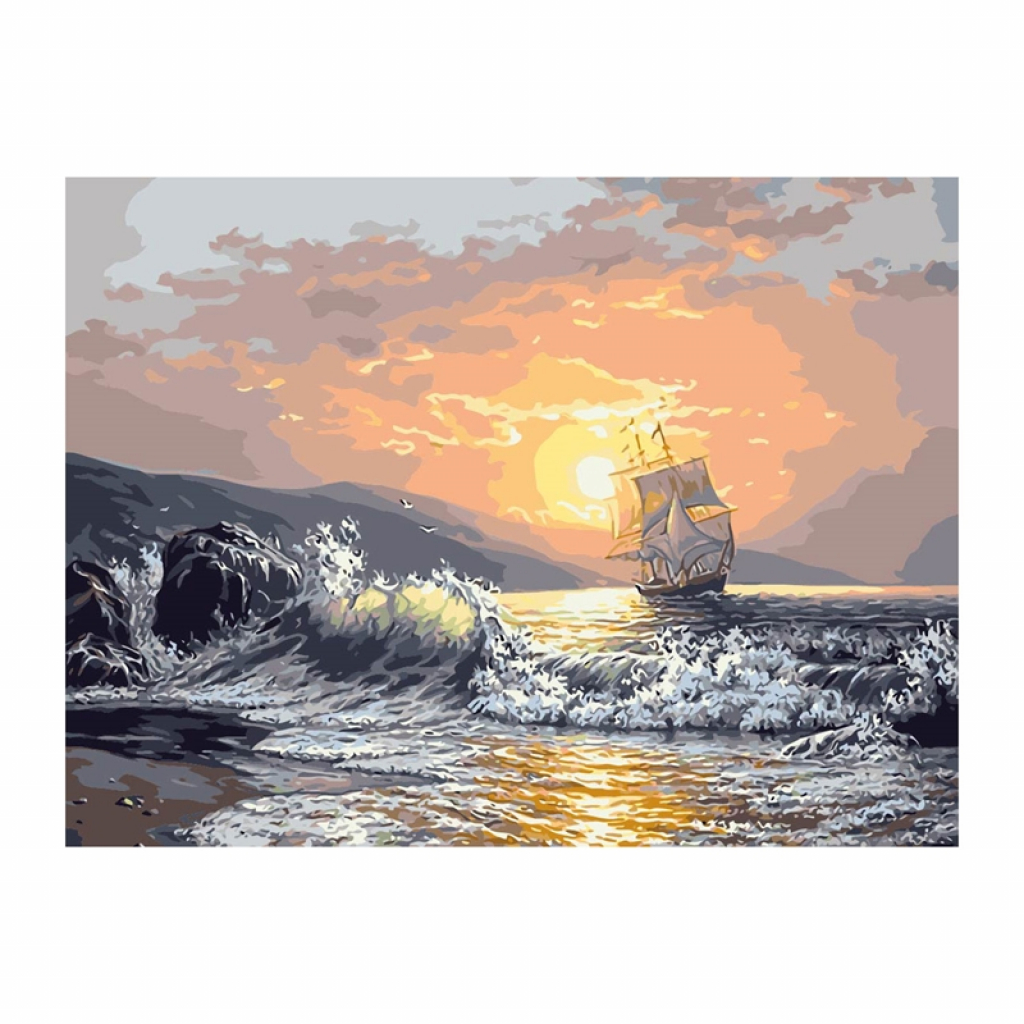 Foska Комплект рисуване по номера Кораб, 40 x 50 cmна ниска цена с бърза доставка - BestPC.BG