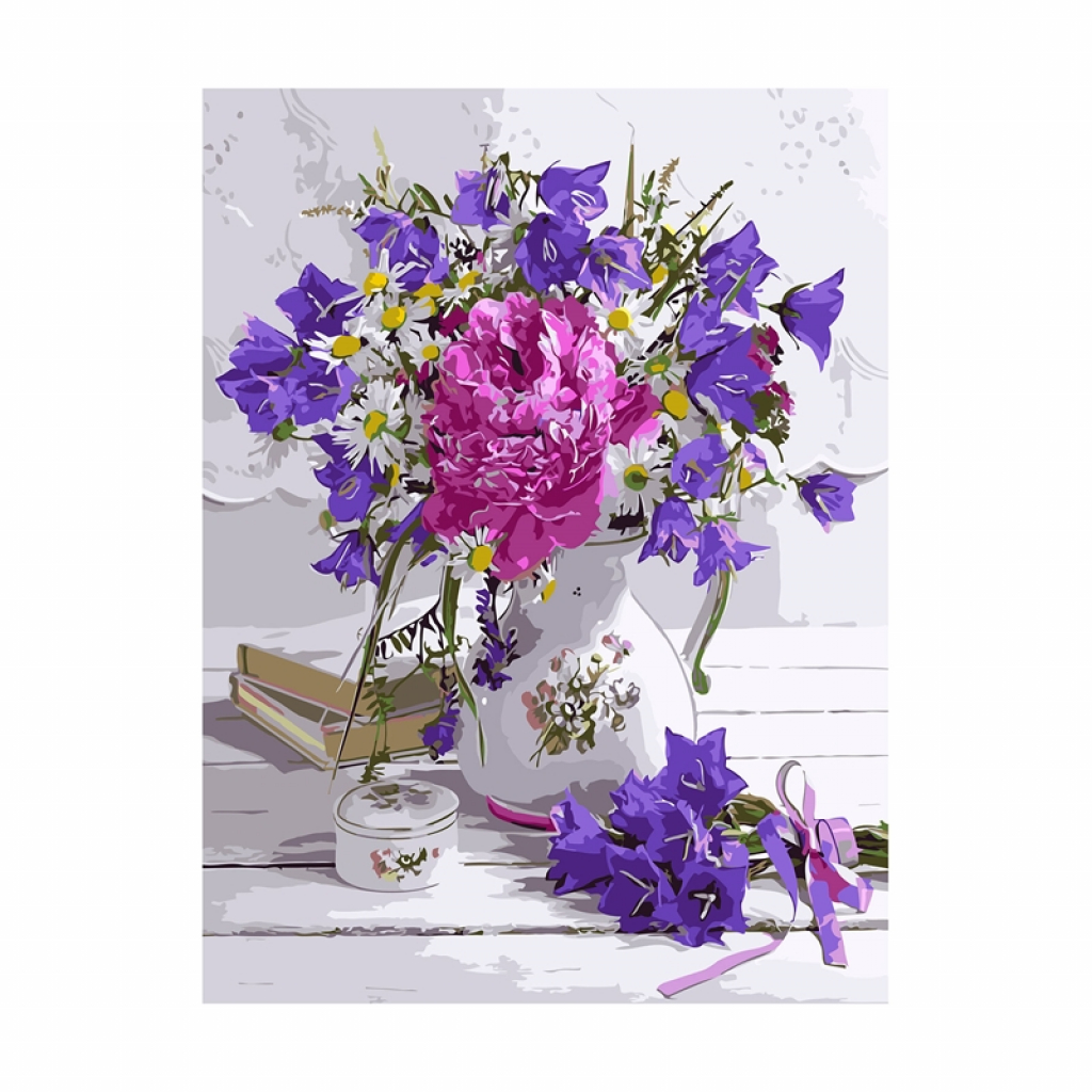 Foska Комплект рисуване по номера Цветя, 40 x 50 cmна ниска цена с бърза доставка - BestPC.BG