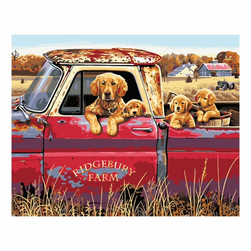 Foska Комплект рисуване по номера Кучета, 40 x 50 cmна ниска цена с бърза доставка - BestPC.BG