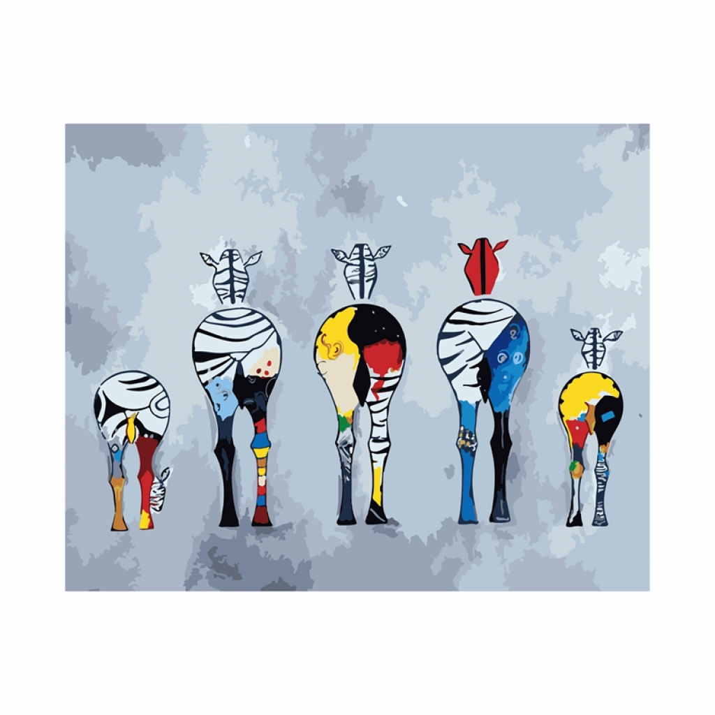 Foska Комплект рисуване по номера Зебри, 40 x 50 cmна ниска цена с бърза доставка - BestPC.BG