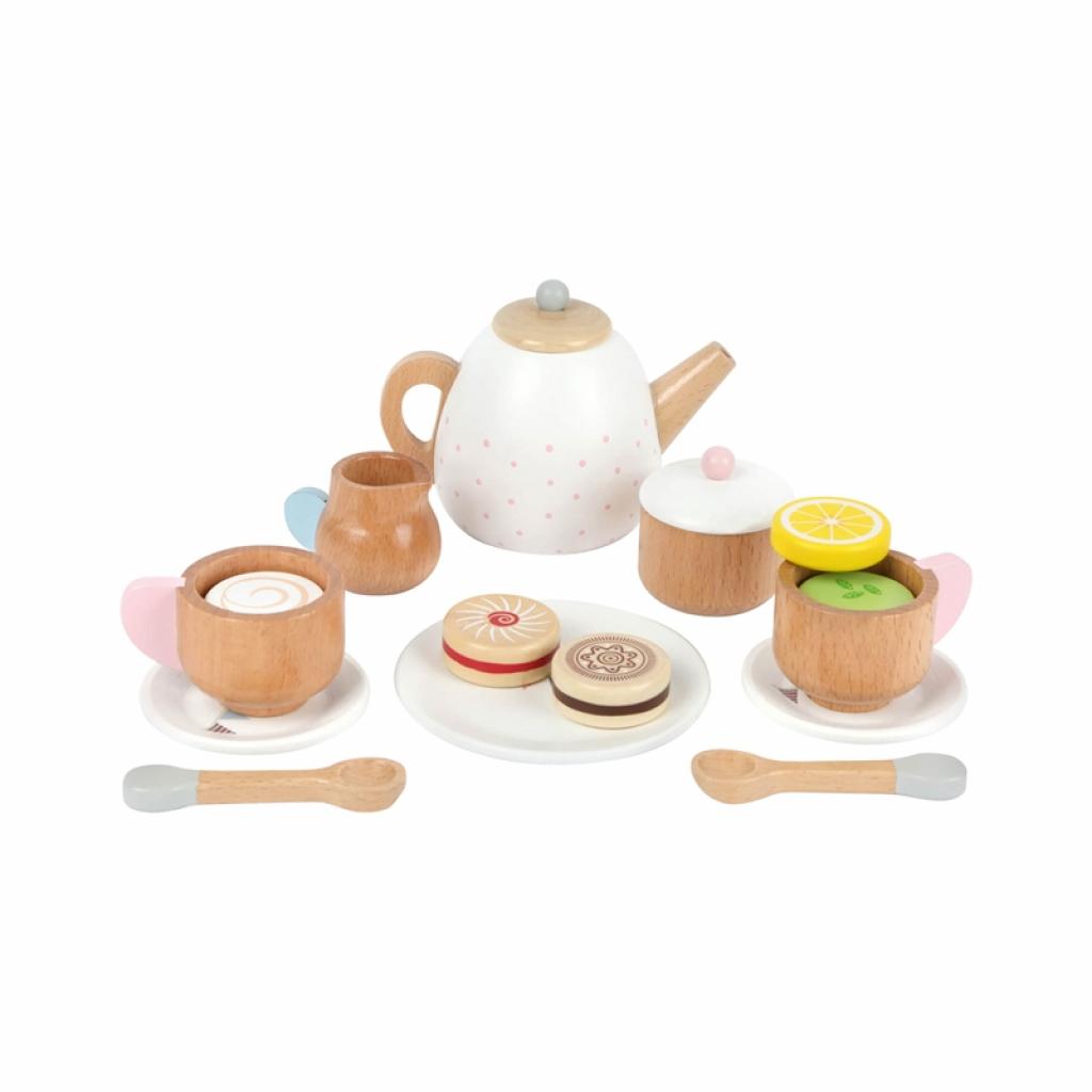 Small Foot Сервиз за чай, детски, дървен, 15 частина ниска цена с бърза доставка - BestPC.BG