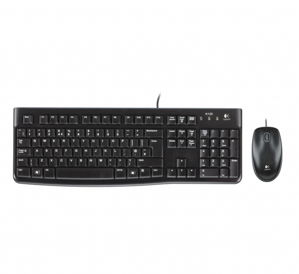 Клавиатура Комплект Logitech MK120,  USB, Чернина ниска цена с бърза доставка - BestPC.BG