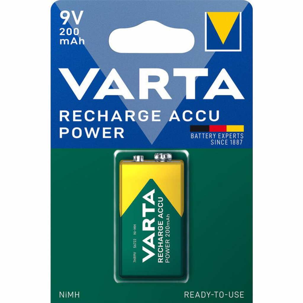 Акумулаторна Батерия VARTA R22, 8.4V, 200mAh, NiMH, 1бр. в опаковкана ниска цена с бърза доставка - BestPC.BG