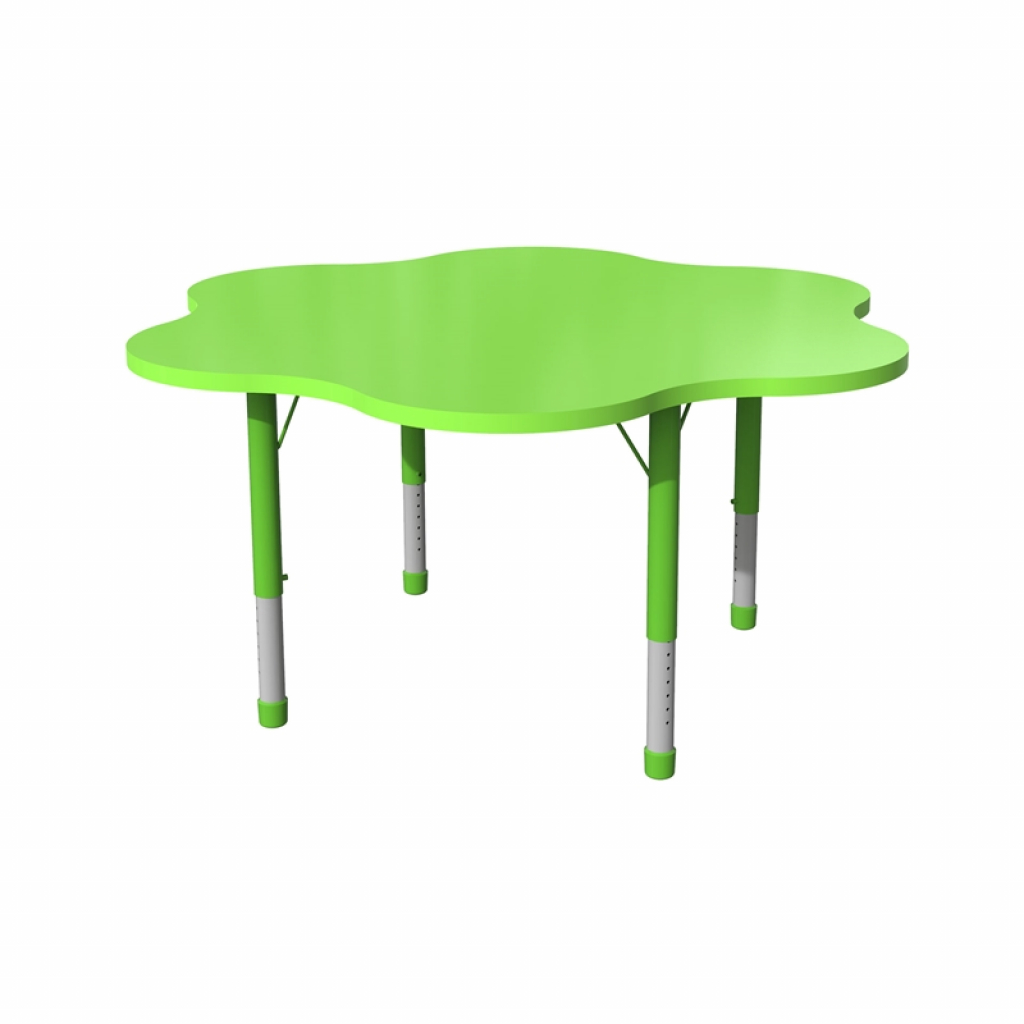 Бюро Ученическа маса RFG Flower, с регулируема височина, от 3 до 8 години, 1200 х 1200 х 370-620 mm, MDF, зеленана ниска цена с бърза доставка - BestPC.BG