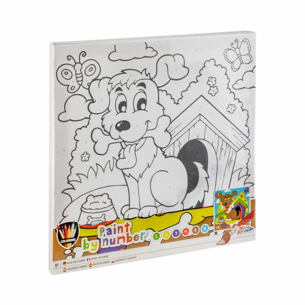 Moxy Комплект рисуване по номера Куче, с 6 бои и 2 четкина ниска цена с бърза доставка - BestPC.BG