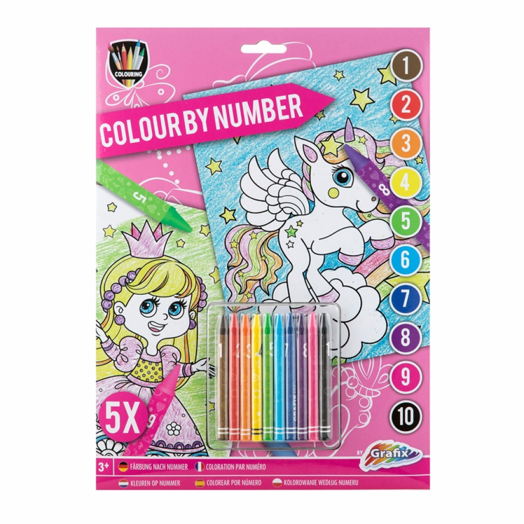 Moxy Комплект рисуване по номера Момичета, А4, 5 листа, с включени пастелина ниска цена с бърза доставка - BestPC.BG