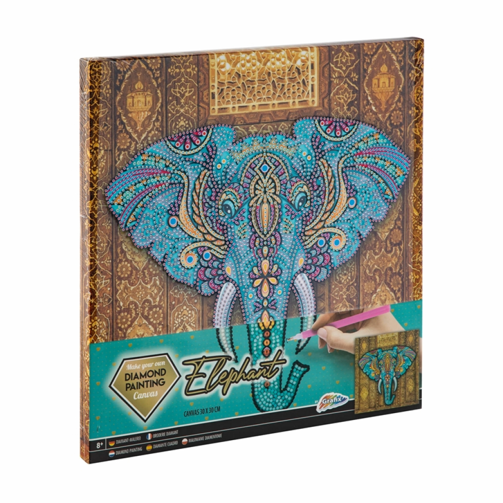 Moxy Платно за рисуване с мъниста Слон, 30 х 30 cmна ниска цена с бърза доставка - BestPC.BG