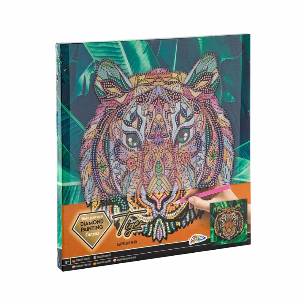 Moxy Платно за рисуване Тигър, с мъниста, 30 х 30 cmна ниска цена с бърза доставка - BestPC.BG