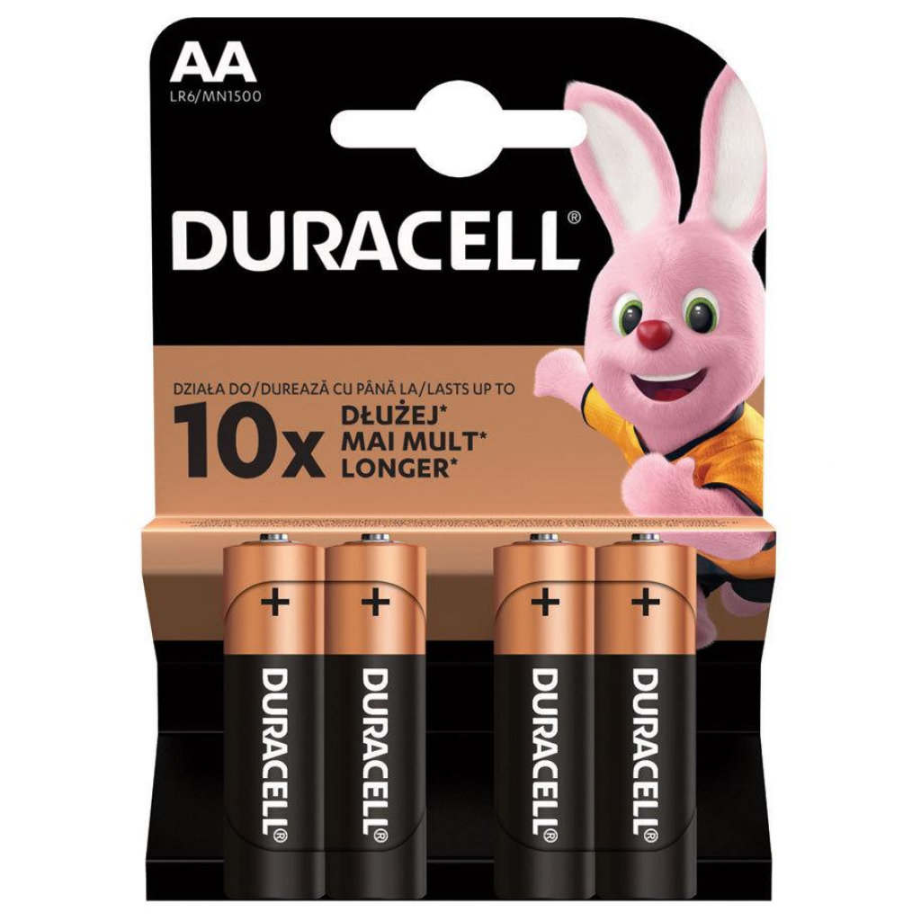 Алкална батерия DURACELL BASIC LR6 -4 бр. в блистер- 1.5Vна ниска цена с бърза доставка - BestPC.BG