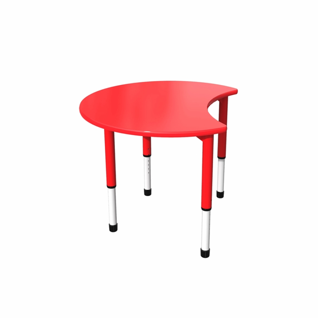 Бюро Ученическа маса RFG Moon, с регулируема височина, от I до XII клас, 900 х 900 х 550-750 mm, MDF, червенана ниска цена с бърза доставка - BestPC.BG