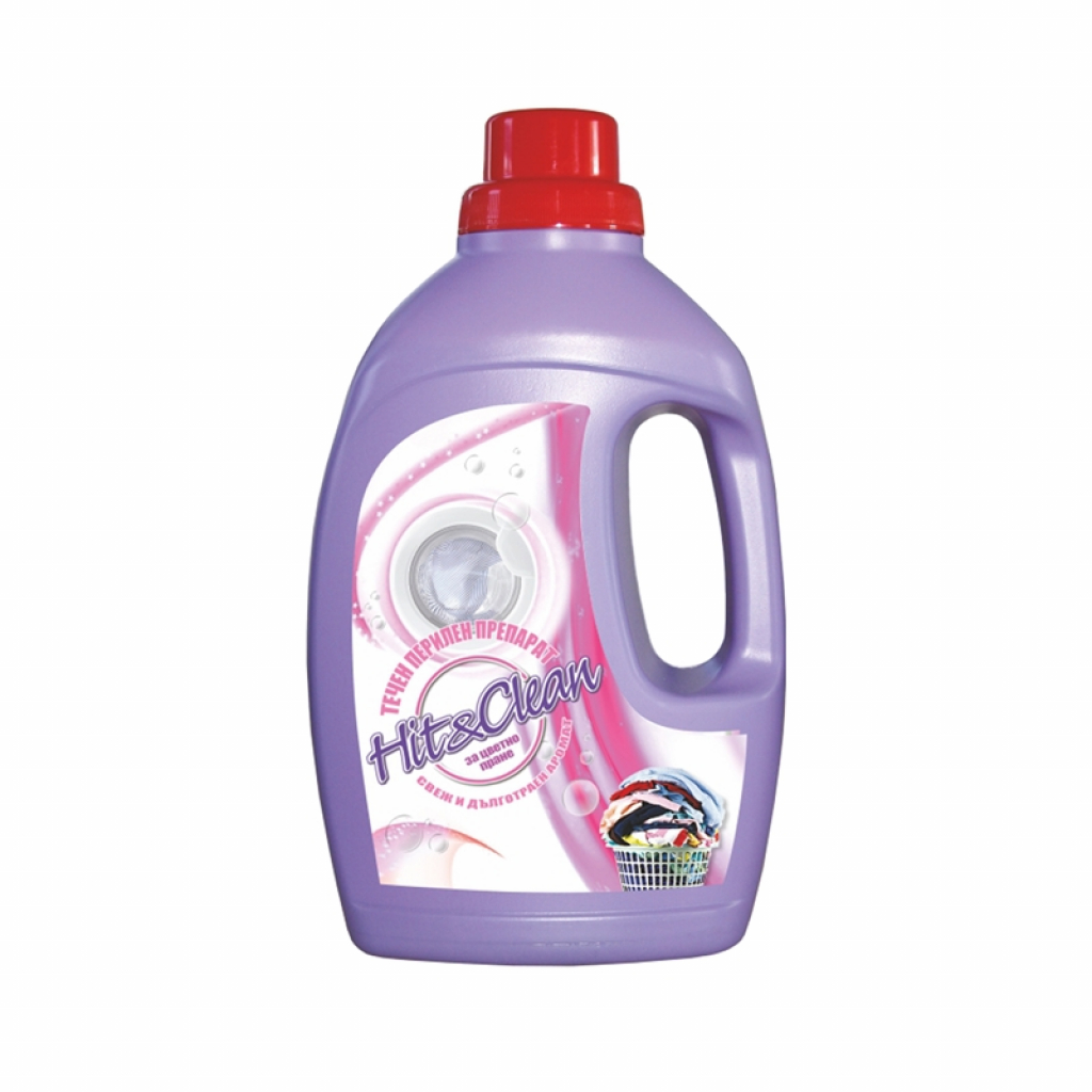 Почистващ продукт Hit&Clean Перилен препарат, течен, за цветно пране, 1.5 Lна ниска цена с бърза доставка - BestPC.BG