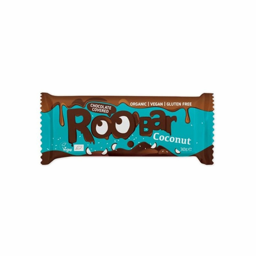 Продукт Roobar Кокосов бар, покрит с шоколад, 30 gна ниска цена с бърза доставка - BestPC.BG