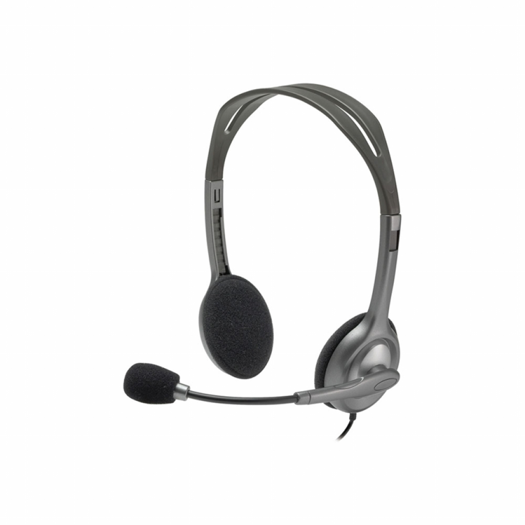 Слушалки Logitech H110, с микрофон, сребристи 981-000271на ниска цена с бърза доставка - BestPC.BG
