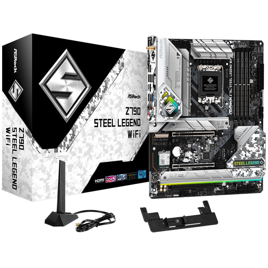 Дънна платка ASROCK Z790 Steel Legend Wi-Fi 6E, LGA 1700, DDR5, PCIe 5.0на ниска цена с бърза доставка - BestPC.BG