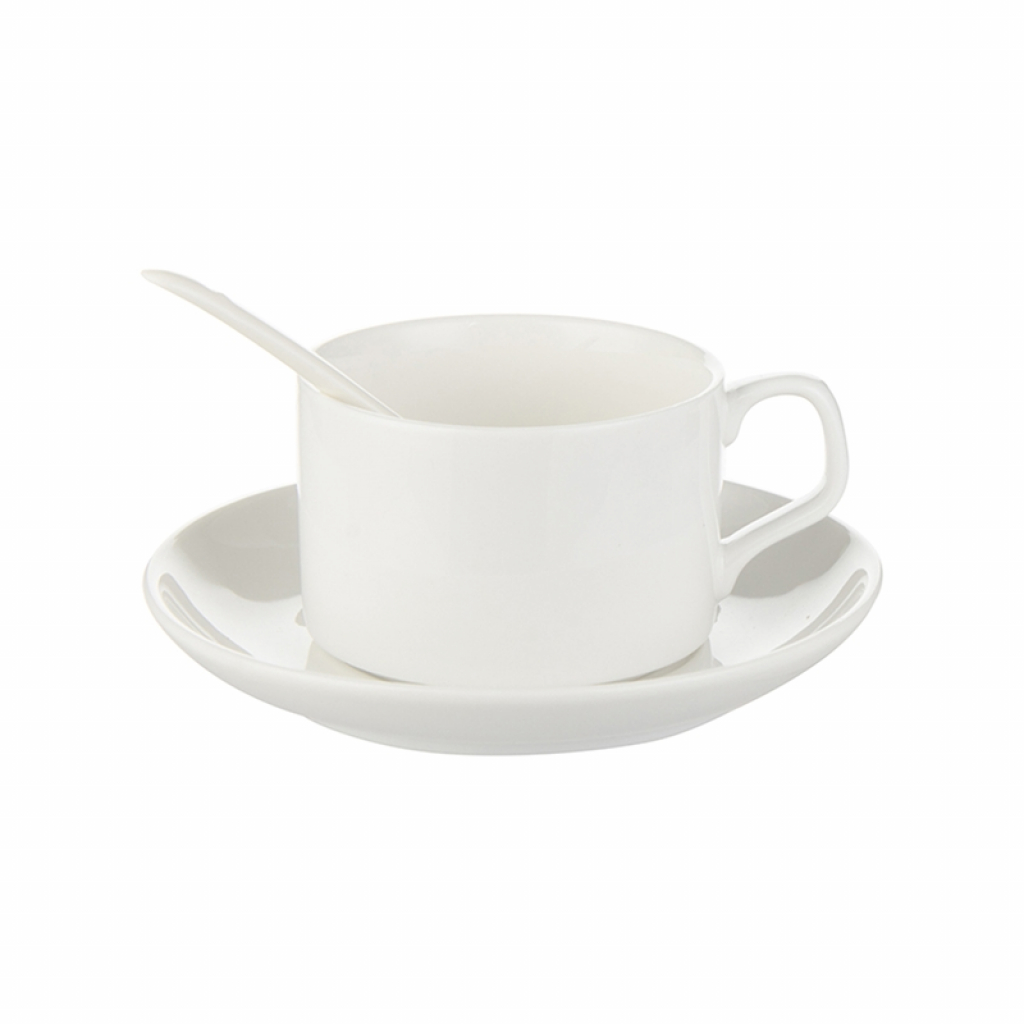 BESTSUB Чаша за кафе, с чинийка и лъжичка, 150 mlна ниска цена с бърза доставка - BestPC.BG