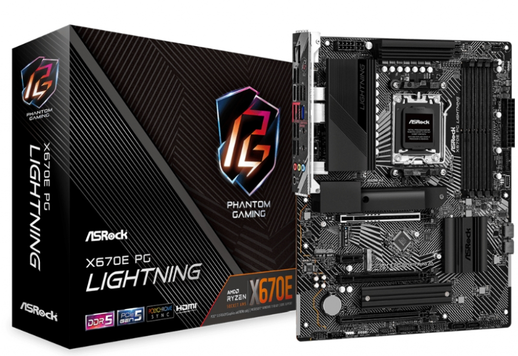 Дънна платка Asrock X670E Phantom Gaming Lightningна ниска цена с бърза доставка - BestPC.BG