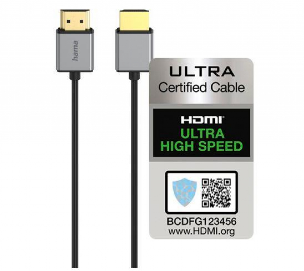 Кабел/адаптер Hama, HDMI мъжко - HDMI мъжко, 8K, Алуминий, 1.5 мна ниска цена с бърза доставка - BestPC.BG
