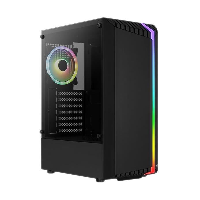Кутия Aerocool Bionic, ATX, Mid Tower, EMI дизайн, Подсветка, USB 3.0, USB 2.0, Чернана ниска цена с бърза доставка - BestPC.BG