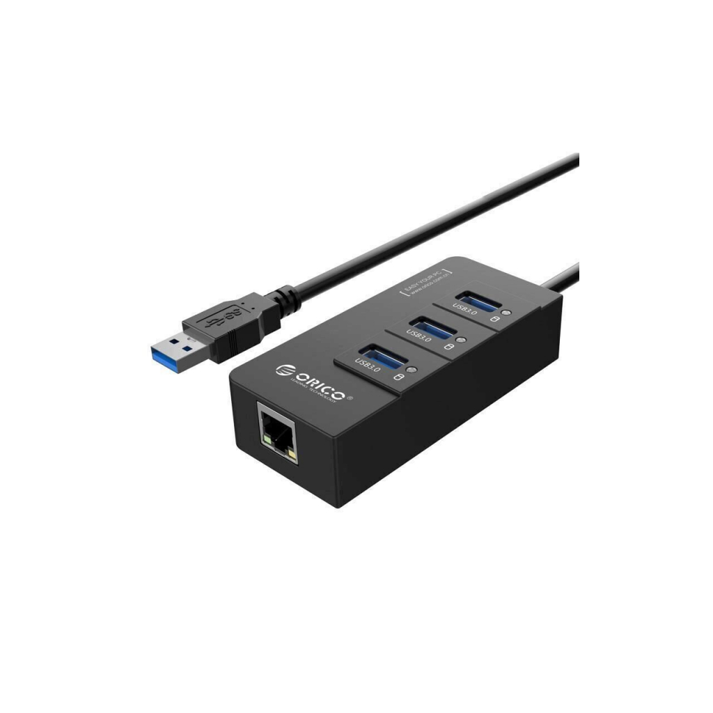 USB Хъб Orico HR01-U3-V1-BK-PRO, 3х USB 3.0, 30см кабел, черенна ниска цена с бърза доставка - BestPC.BG