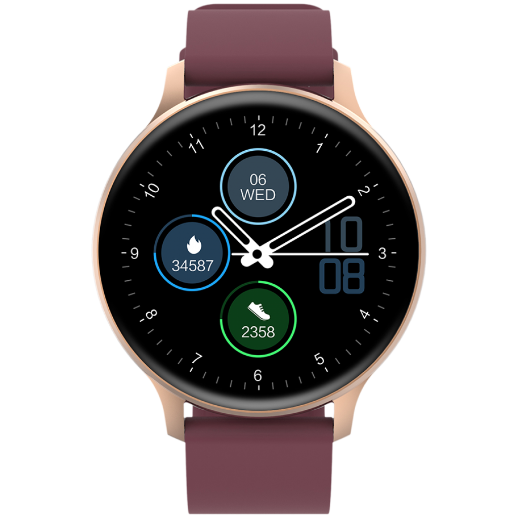 Смарт часовник CANYON CNS-SW68BB, 1.28"TFT 240x240, 190mAh, 64МB, Bluetooth, Златист/Лилавна ниска цена с бърза доставка - BestPC.BG