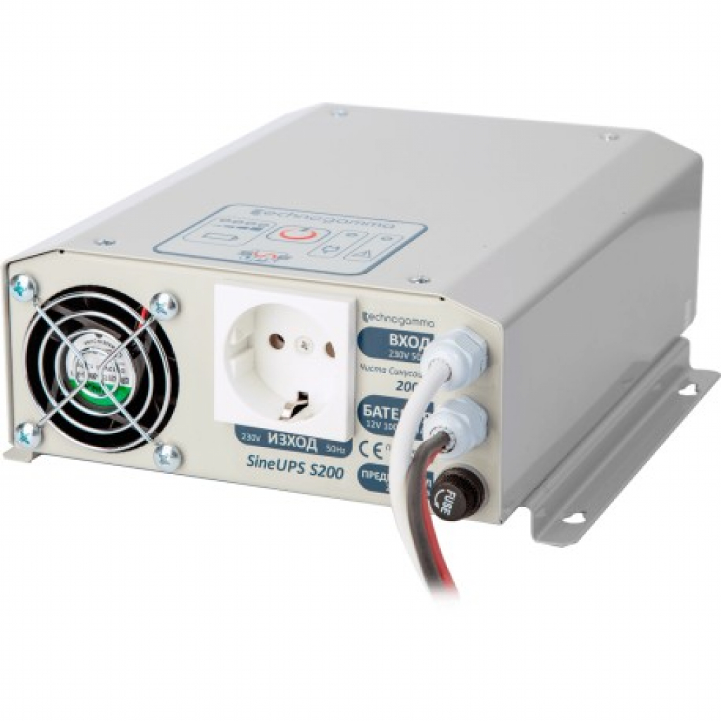 Инвертор TECHNOGAMMA S200, 12/ 220V, 200W, UPS функцияна ниска цена с бърза доставка - BestPC.BG