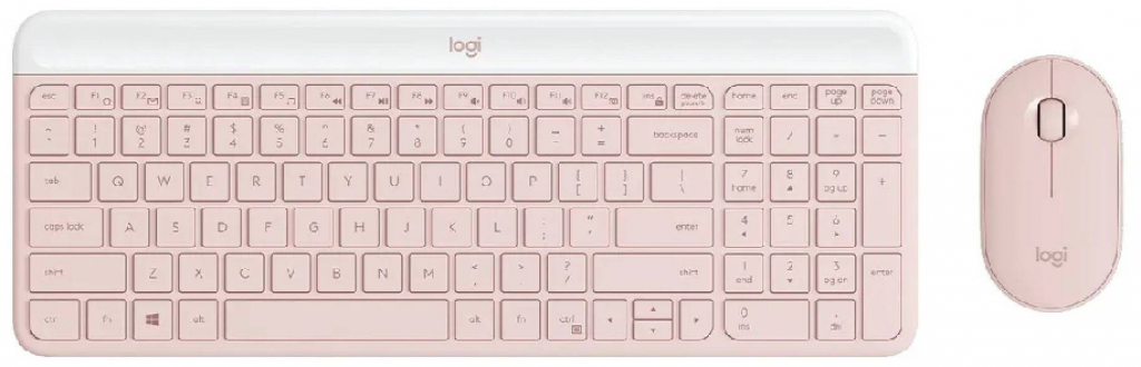 Клавиатура Logitech MK470 Slim Combo, Wireless, Розовна ниска цена с бърза доставка - BestPC.BG