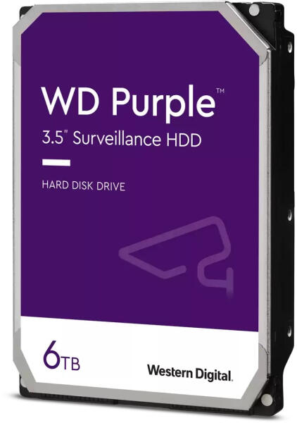 HDD за DVR-видеонаблюдение WD Purple 6TB SATA HDD 3.5inch internal 256MB Cacheна ниска цена с бърза доставка - BestPC.BG