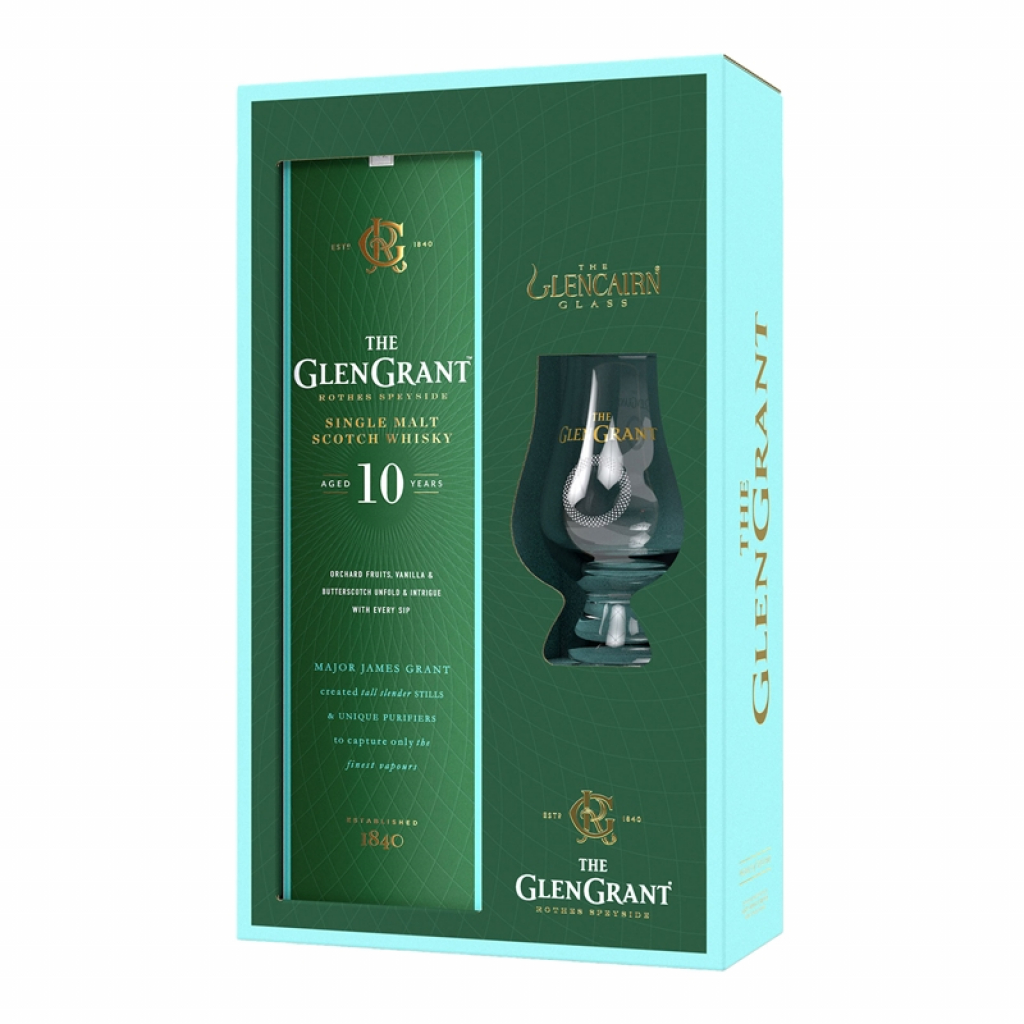 The Glen Grant' 10 YO Уиски, 40% vol, 700 ml, в комплект с чашана ниска цена с бърза доставка - BestPC.BG