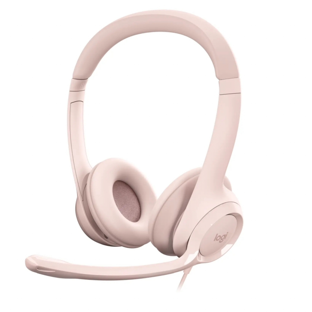 Слушалки Logitech H390 USB Computer Headset - ROSE - USB - N-A - EMEA-914, розовина ниска цена с бърза доставка - BestPC.BG