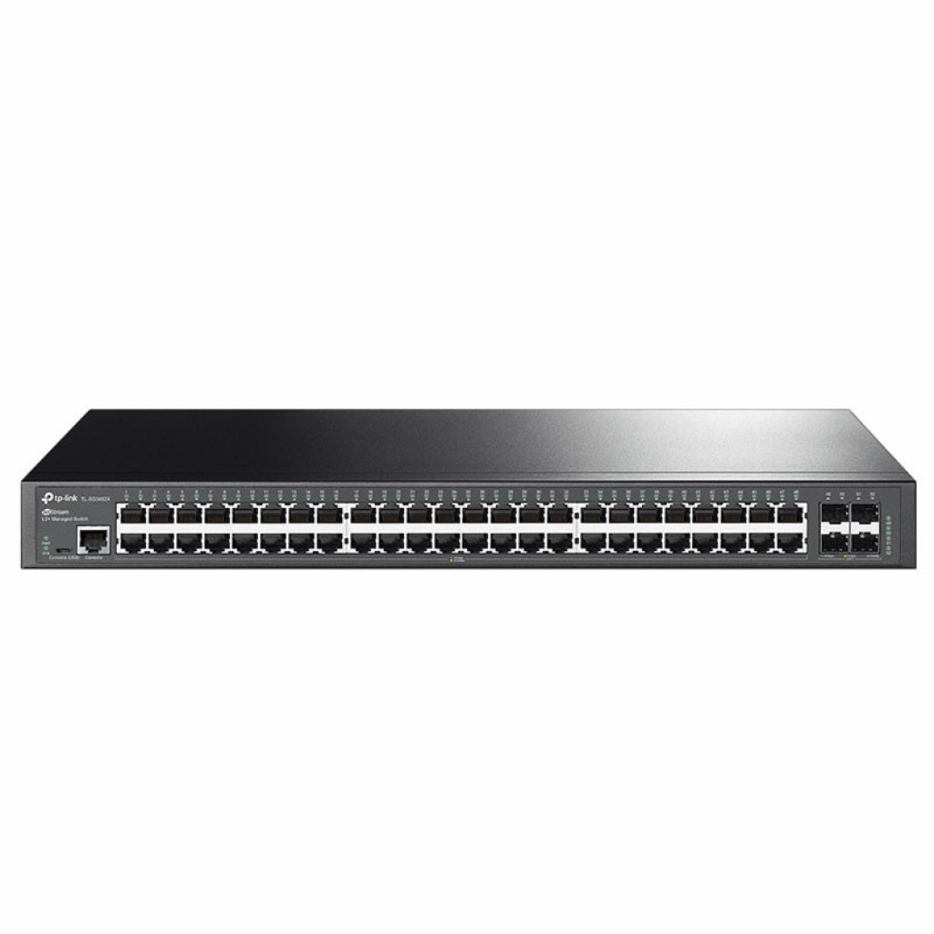 Комутатор/Суич TP-Link TL-SG3452X, 48x 1000 Mbp, 4× 10G SFP+, L2+, Управляемна ниска цена с бърза доставка - BestPC.BG