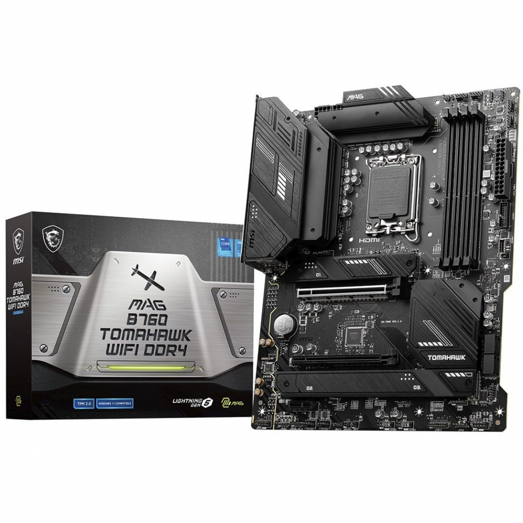 Дънна платка MSI MAG B760 TOMAHAWK WIFI, ATX, Socket 1700, Dual Channel DDR5 7000+ (OC)MHzна ниска цена с бърза доставка - BestPC.BG