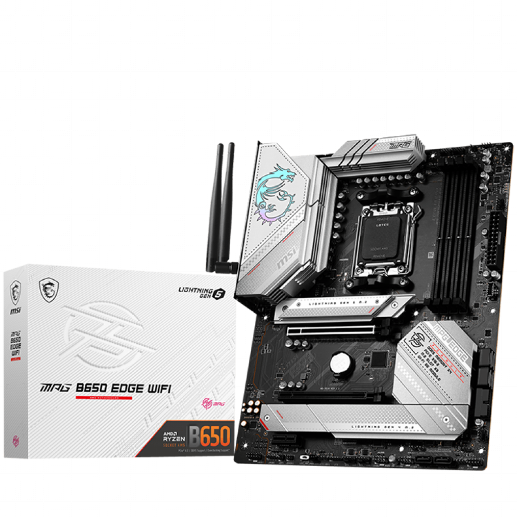 Дънна платка MSI Mainboard Desktop MPG B650 EDGE WIFI (AM5, 4xDDR5, HDMI, DP)на ниска цена с бърза доставка - BestPC.BG