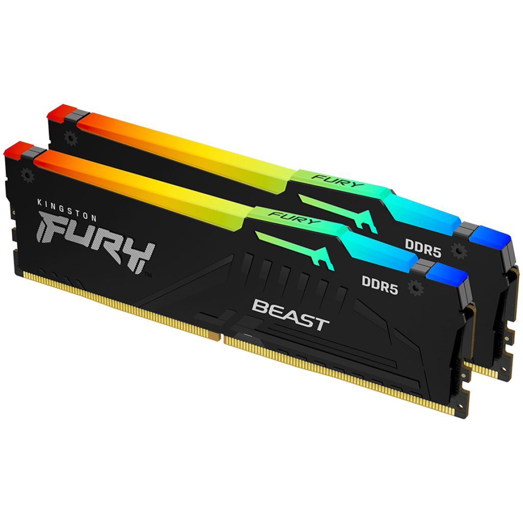 Памет Kingston DRAM 64GB 6000MT-s DDR5 CL36 DIMM (Kit of 2) FURY Beast RGB EXPOна ниска цена с бърза доставка - BestPC.BG