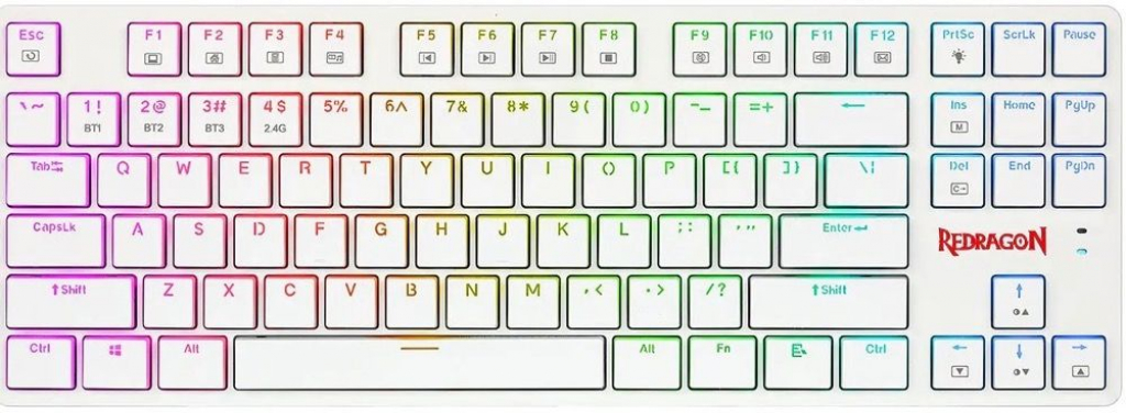 Клавиатура Redragon Anubis K539W, RGB, механична, Бялана ниска цена с бърза доставка - BestPC.BG