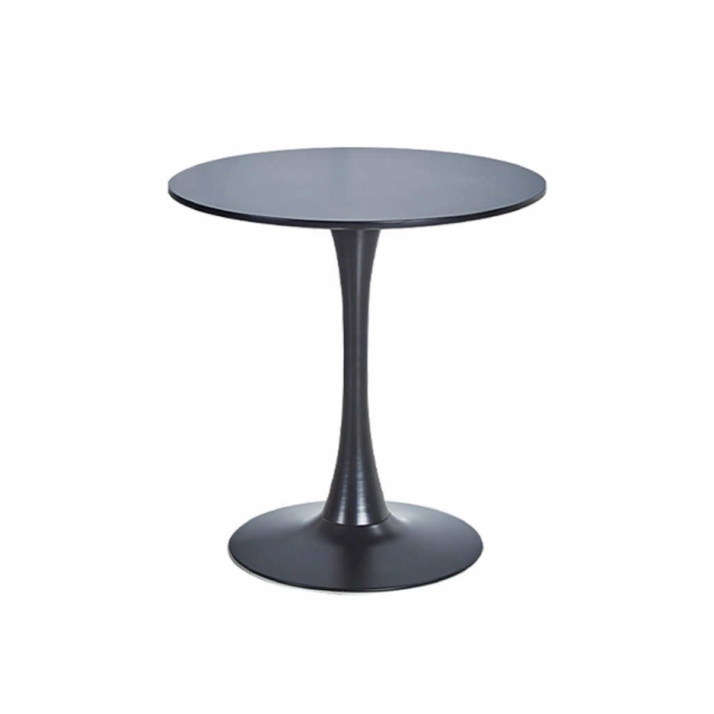 Маса RFG Vassy Black, кръгла, диаметър 120 cm, MDF 25 mm, метална основа, чернана ниска цена с бърза доставка - BestPC.BG