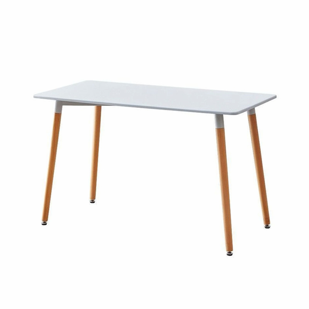 Маса RFG Vassy Wood, MDF, 1400 х 700 х 740 mm, MDF 25 mm, бял плот, метални кракана ниска цена с бърза доставка - BestPC.BG