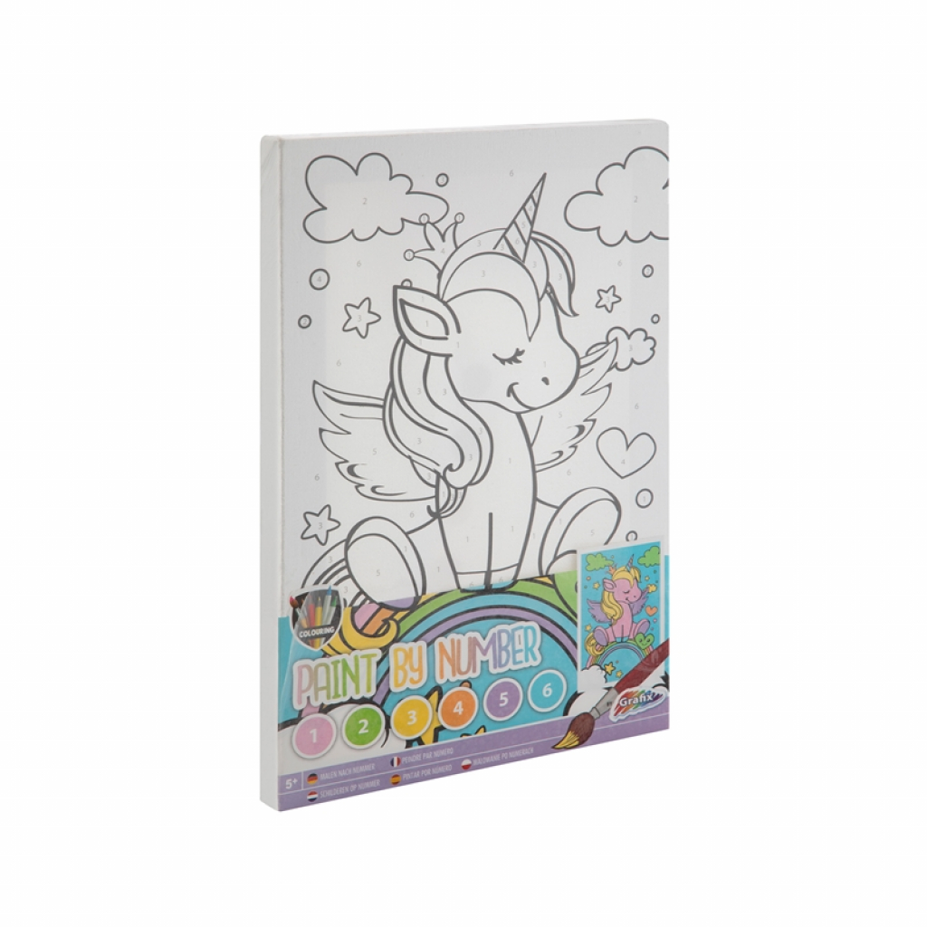 Moxy Платно за оцветяване Еднорог, по номера, с четка и бои, 297 x 195 mmна ниска цена с бърза доставка - BestPC.BG