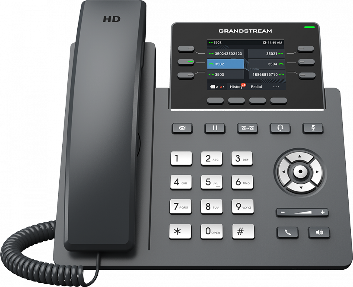 VoIP Продукт GRANDSTREAM GRP2613 :: Carrier-Grade IP телефон, 6 линии, 3 SIP акаунта, HD звукна ниска цена с бърза доставка - BestPC.BG
