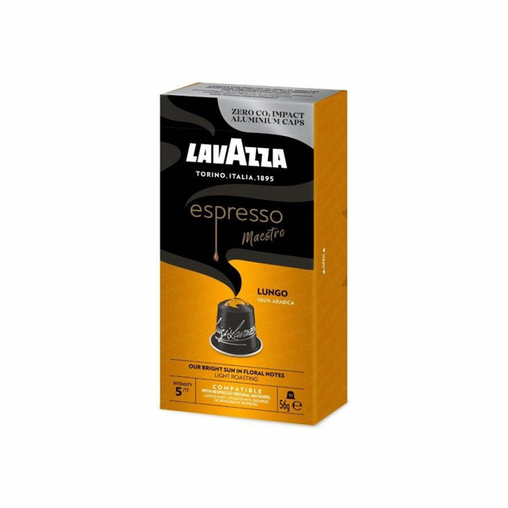 Lavazza Кафе капсула Lungo Nespresso, стандарт, алуминиева, 10 брояна ниска цена с бърза доставка - BestPC.BG