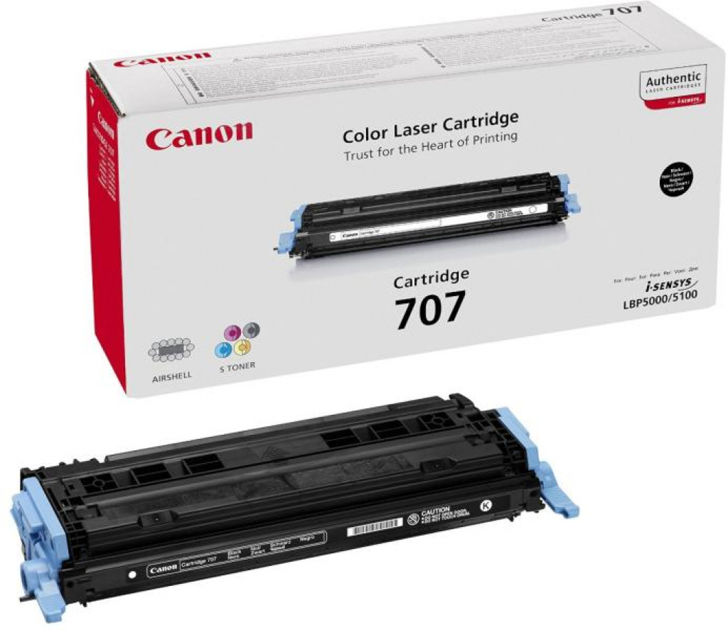 Тонер за лазерен принтер Canon CRG-707, за Canon i-SENSYS LBP-5000/LBP-5100, 2500 копия, черенна ниска цена с бърза доставка - BestPC.BG