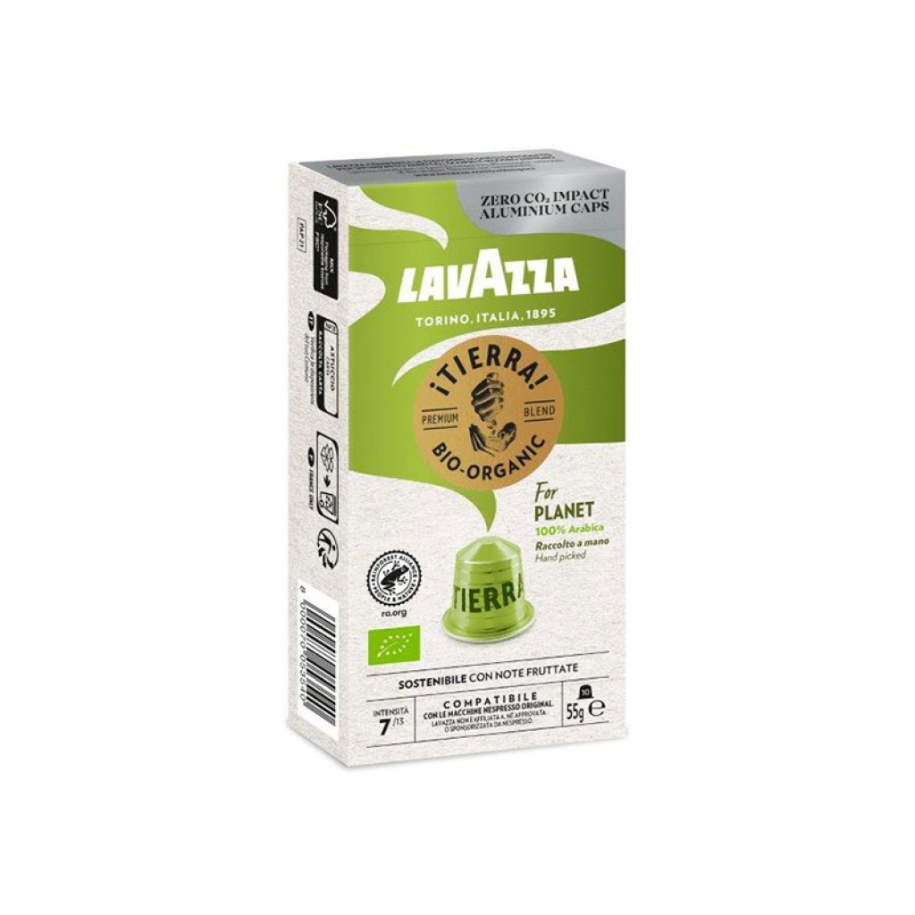 Lavazza Кафе капсула Tierra Bio Nespresso, стандарт, алуминиева, 10 брояна ниска цена с бърза доставка - BestPC.BG