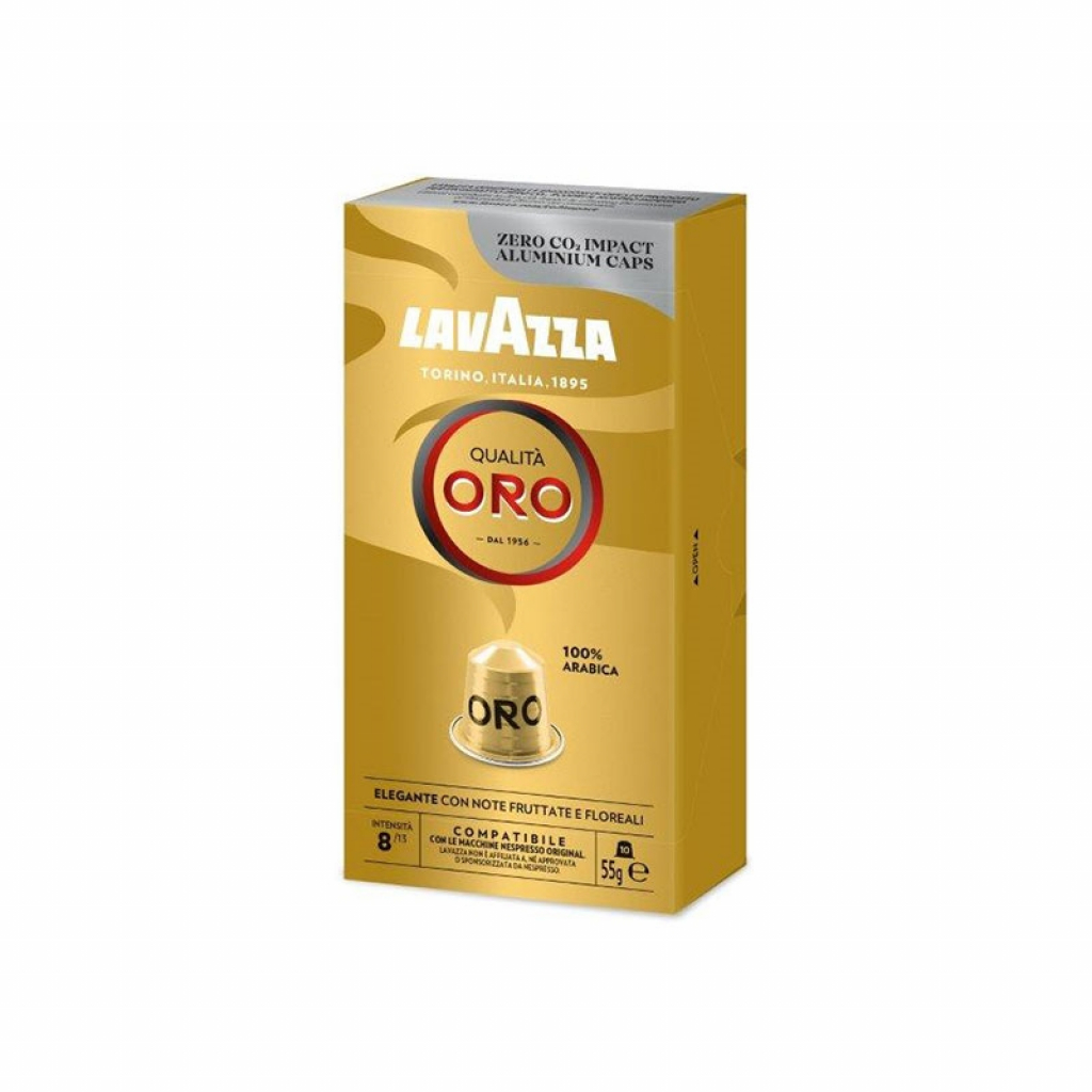 Lavazza Кафе капсула Qualita Oro Nespresso, стандарт, алуминиева, 10 брояна ниска цена с бърза доставка - BestPC.BG