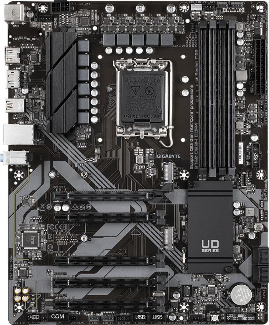 Дънна платка GIGABYTE B760 DS3H, LGA 1700, ATX, 4xDDR4, PCIe 4.0на ниска цена с бърза доставка - BestPC.BG