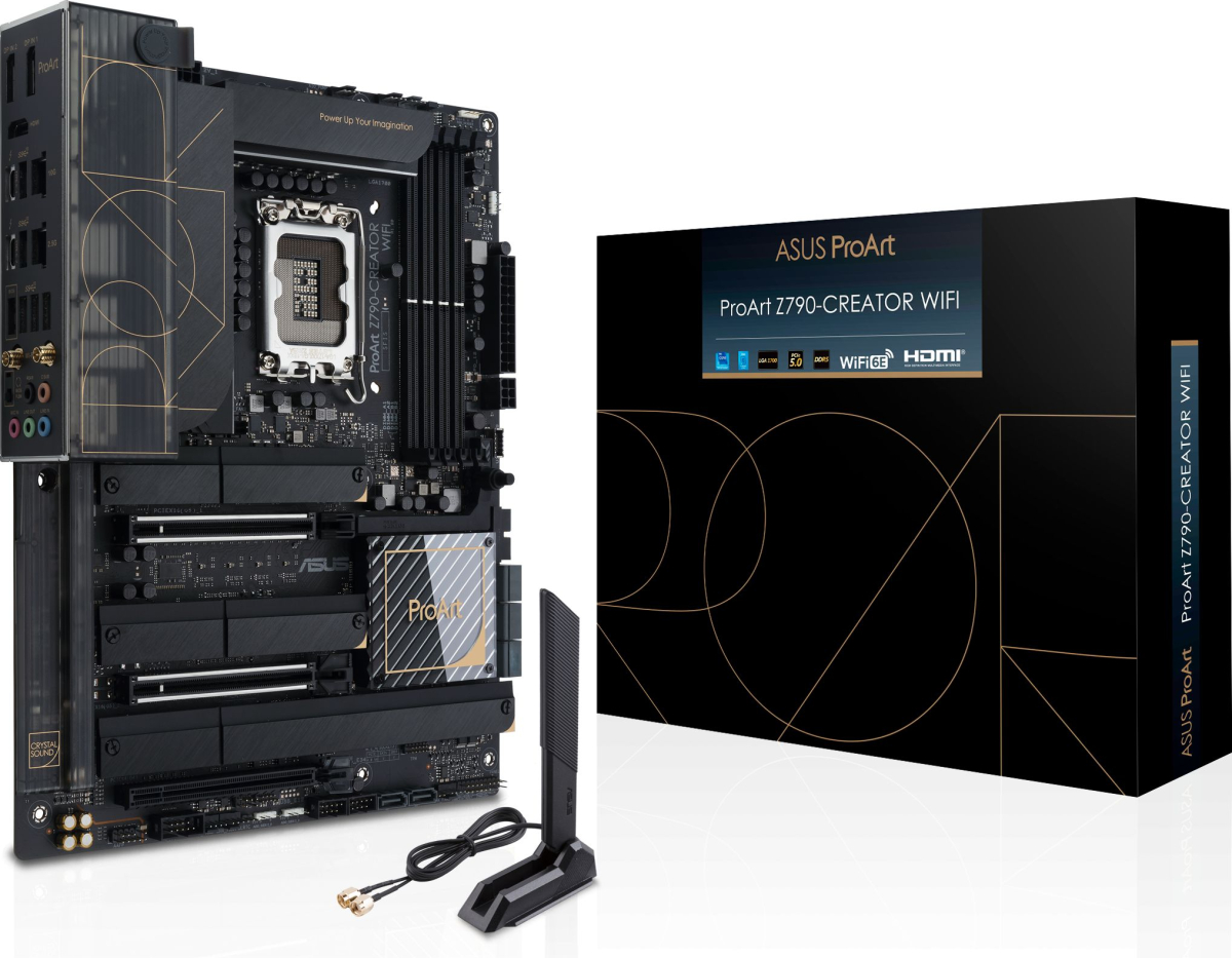 Дънна платка ASUS ProArt Z790-CREATOR WIFI, LGA1700, 4х DDR5, ATX, 10000 Mb/s, 802.11aх, ВТ 5.3на ниска цена с бърза доставка - BestPC.BG