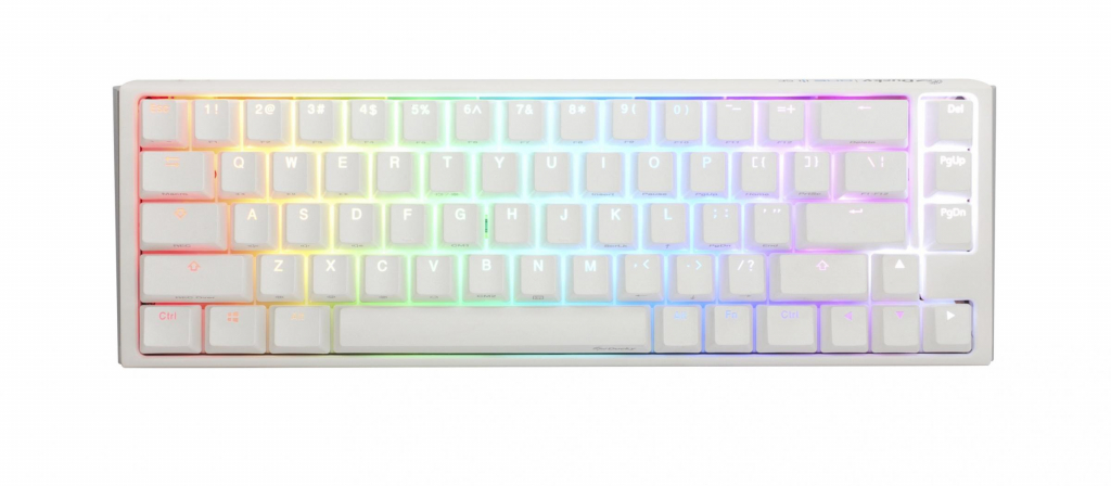 Клавиатура Ducky One 3, геймърска, механична, Cherry MX Clear, RGB, бялана ниска цена с бърза доставка - BestPC.BG